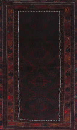 Machine Washable Traditional Charcoal Black Rug, wshtr1531