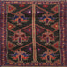 Square Traditional Reddish Brown Persian Rug, tr1534