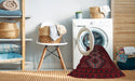 Machine Washable Traditional Burgundy Brown Rug in a Washing Machine, wshtr1535