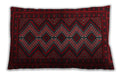 Traditional Classic Rectangular Burgundy Brown Lumbar Throw Pillow, 13 inch by 19 inch, lbtr1535