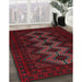 Machine Washable Traditional Burgundy Brown Rug in a Family Room, wshtr1535