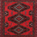 Round Machine Washable Traditional Red Rug, wshtr1537