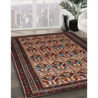 Traditional Dark Almond Brown Persian Rug, tr1538