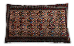 Traditional Classic Rectangular Dark Almond Brown Lumbar Throw Pillow, 13 inch by 19 inch, lbtr1538