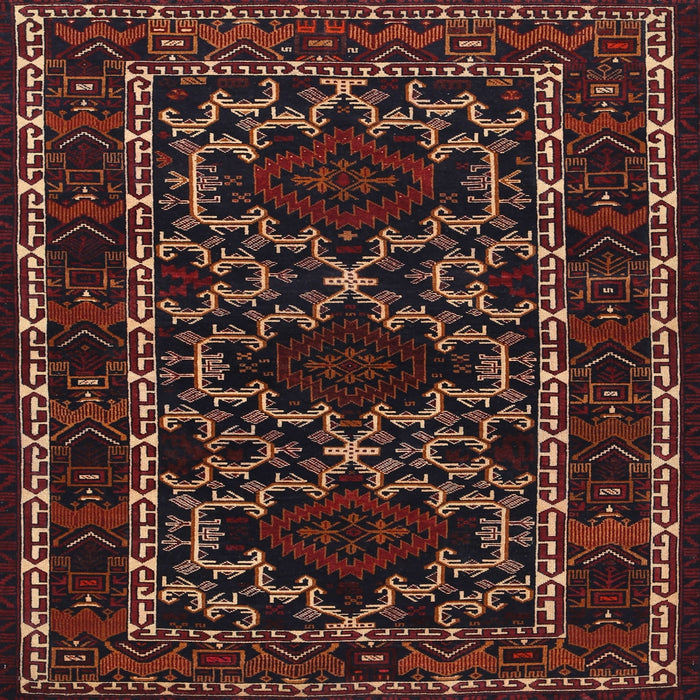 Round Machine Washable Traditional Chestnut Brown Rug, wshtr1539
