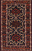 Machine Washable Traditional Chestnut Brown Rug, wshtr1539