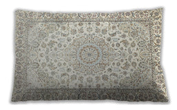 Traditional Classic Rectangular Champagne Beige Lumbar Throw Pillow, 13 inch by 19 inch, lbtr153