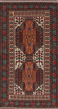 Machine Washable Traditional Brown Rug, wshtr1540