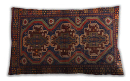 Traditional Classic Rectangular Sienna Brown Lumbar Throw Pillow, 13 inch by 19 inch, lbtr1541