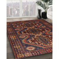 Traditional Sienna Brown Persian Rug, tr1541