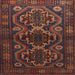 Square Traditional Sienna Brown Persian Rug, tr1541