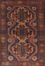 Machine Washable Traditional Sienna Brown Rug, wshtr1541