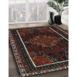 Traditional Red Persian Rug in Family Room, tr1543
