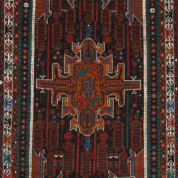 Machine Washable Traditional Night Red Rug, wshtr1543