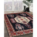 Traditional Mauve Taupe Purple Persian Rug in Family Room, tr1544