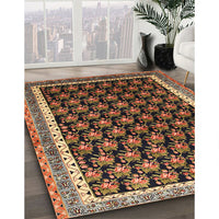 Traditional Bronze Brown Persian Rug, tr1545
