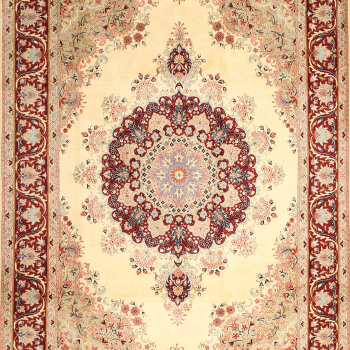 Traditional Brown Gold Medallion Rug, tr1547