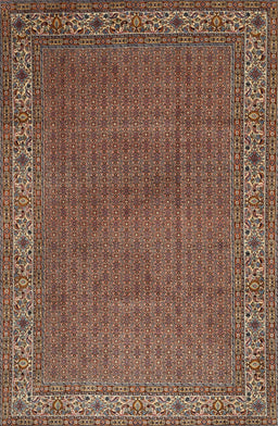 Machine Washable Traditional Orange Salmon Pink Rug, wshtr1548