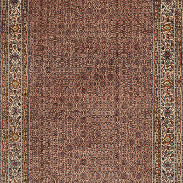 Machine Washable Traditional Orange Salmon Pink Rug, wshtr1548