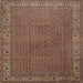 Square Traditional Orange Salmon Pink Persian Rug, tr1548