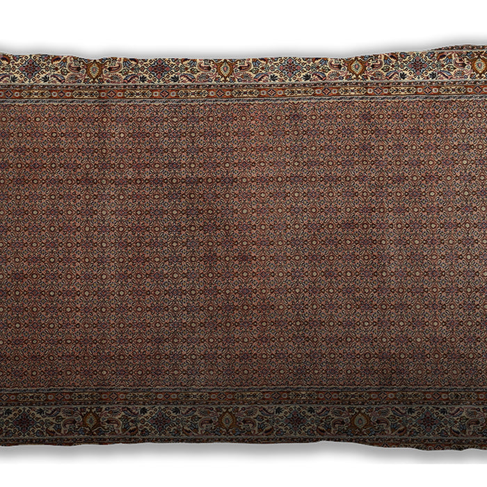 Traditional Classic Rectangular Orange Salmon Pink Lumbar Throw Pillow, 13 inch by 19 inch, lbtr1548