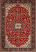 Traditional Orange Salmon Pink Medallion Rug, tr1549