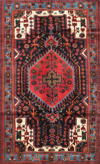 Machine Washable Traditional Tomato Red Rug, wshtr154