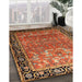 Machine Washable Traditional Tomato Red Rug in a Family Room, wshtr1550