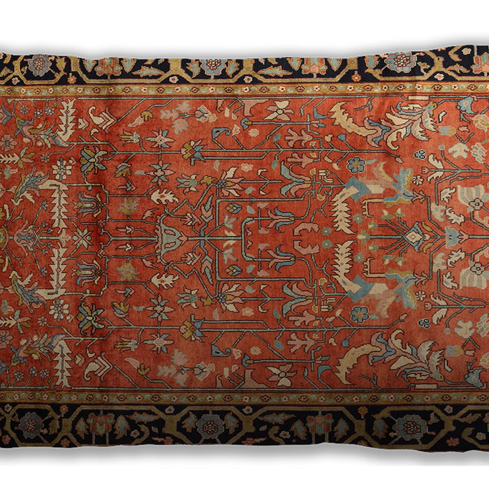 Traditional Classic Rectangular Tomato Red Lumbar Throw Pillow, 13 inch by 19 inch, lbtr1550