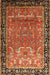 Machine Washable Traditional Tomato Red Rug, wshtr1550