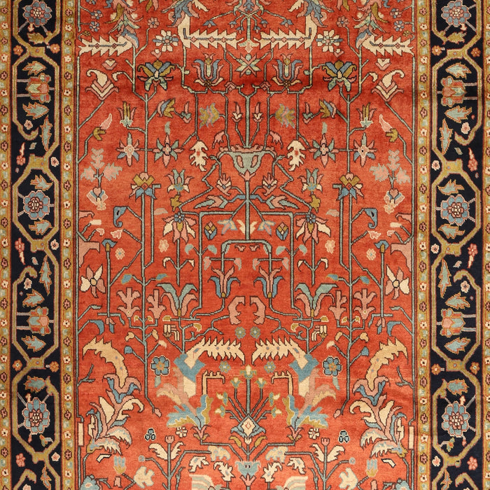 Machine Washable Traditional Tomato Red Rug, wshtr1550