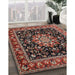 Traditional Deep Red Persian Rug in Family Room, tr1551