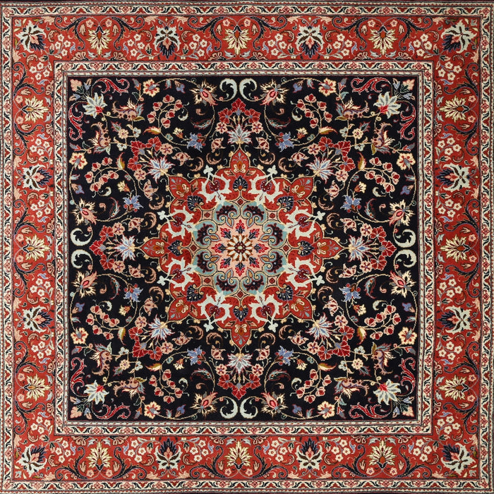 Square Traditional Deep Red Persian Rug, tr1551