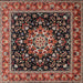 Square Traditional Deep Red Persian Rug, tr1551
