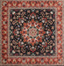 Machine Washable Traditional Deep Red Rug, wshtr1551