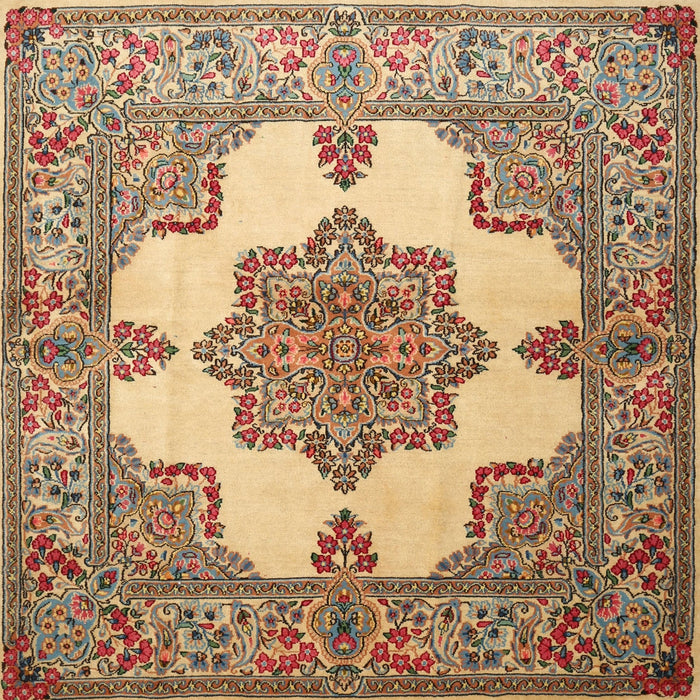 Square Traditional Sienna Brown Persian Rug, tr1553