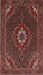 Machine Washable Traditional Dark Almond Brown Rug, wshtr1555