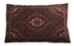 Traditional Classic Rectangular Dark Almond Brown Lumbar Throw Pillow, 13 inch by 19 inch, lbtr1555