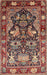 Machine Washable Traditional Saffron Red Rug, wshtr1556