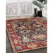 Traditional Saffron Red Animal Rug in Family Room, tr1556