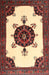 Traditional Saffron Red Medallion Rug, tr1557