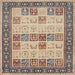 Round Machine Washable Traditional Brown Rug, wshtr1559