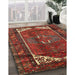 Machine Washable Traditional Sienna Brown Rug in a Family Room, wshtr155