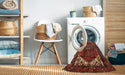 Machine Washable Traditional Sienna Brown Rug in a Washing Machine, wshtr155