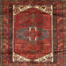 Square Traditional Sienna Brown Persian Rug, tr155