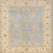 Round Machine Washable Traditional Light French Beige Brown Rug, wshtr1560