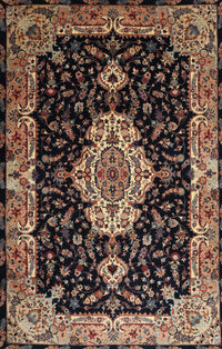 Machine Washable Traditional Chocolate Brown Rug, wshtr1561