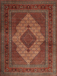 Machine Washable Traditional Saffron Red Rug, wshtr1563