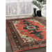 Traditional Saffron Red Persian Rug in Family Room, tr1565