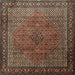 Square Traditional Orange Salmon Pink Persian Rug, tr1566